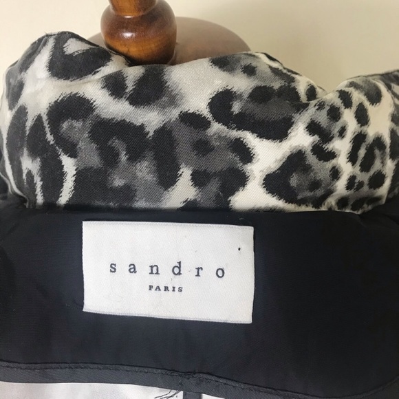Sandro leopard print parka jacket - Picture 9 of 10